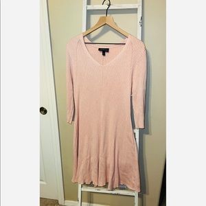Lane Bryant- Pink 3/4 sleeve Sweater Dress